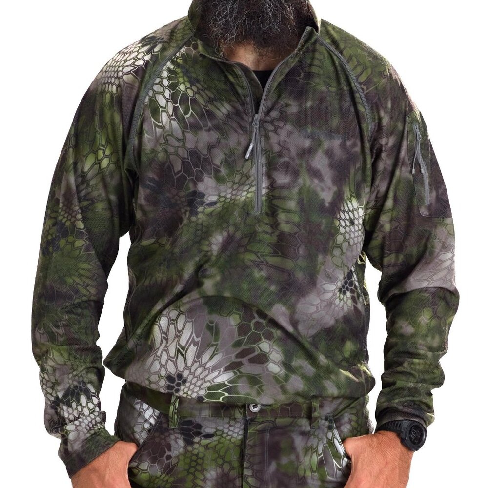 Kryptek Men's Arma Tech Altitude 1/2 Zip Pullover Long Sleeve Shirt Size S NEW